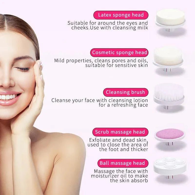 5 in 1 Electric Facial Cleanser & Massager - PERFECTCART.STORE