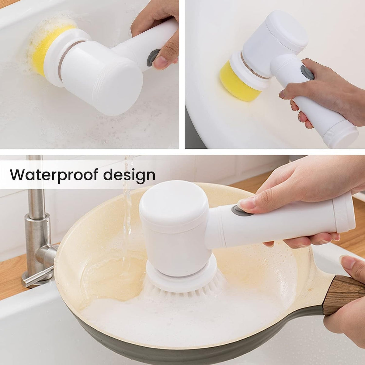 5 in 1 Rechargeable Magic Multipurpose Brush Scrubber - PERFECTCART.STORE