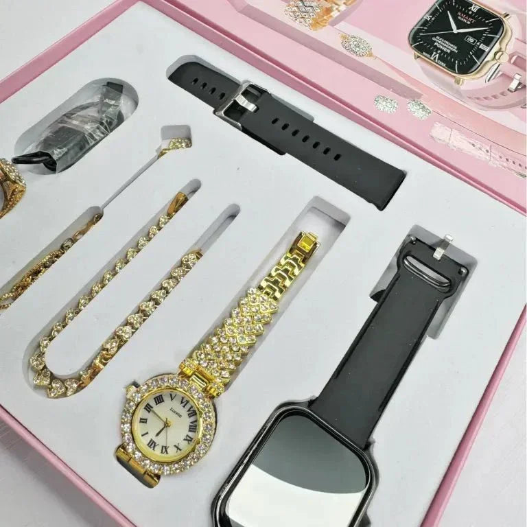 a58-plus-smart-watch-5-in-1-with-jewelry-set-1559046 - PERFECTCART.STORE