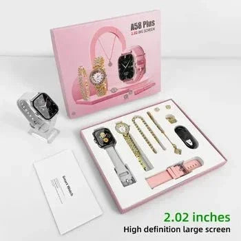 a58-plus-smart-watch-5-in-1-with-jewelry-set-6553222 - PERFECTCART.STORE