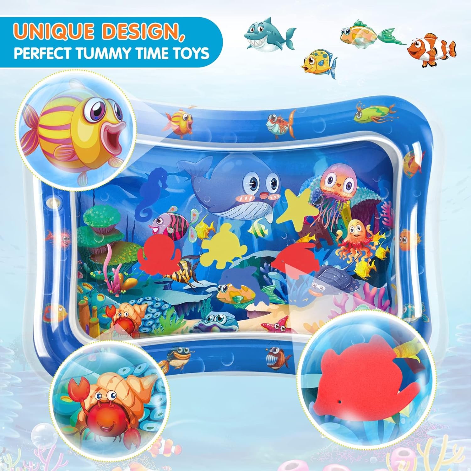 Inflatable Tummy Time Mat Premium Baby Water Play Mat - PERFECTCART.STORE